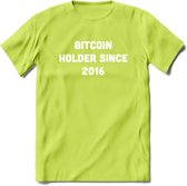 BTC Holder Since 2016- Crypto T-Shirt Kleding Cadeau | Dames / Heren / Unisex | Bitcoin / Ethereum shirt | Grappig Verjaardag kado | BTC Tshirt Met Print | - Groen - M