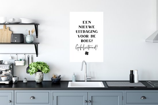 Affiche Nieuwe job - Citation - Travail - 60x90 cm