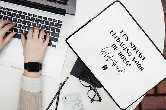 Housse pour ordinateur portable 13 pouces - Proverbes - Citations - Travail - Un nouveau défi en vue ! Toutes nos félicitations ! - Housse pour ordinateur portable