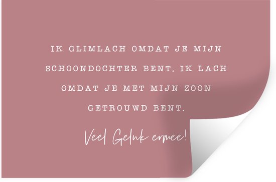 Stickers Stickers muraux - Mariage - Proverbes - Belle-fille - 90x60 cm - Feuille adhésive