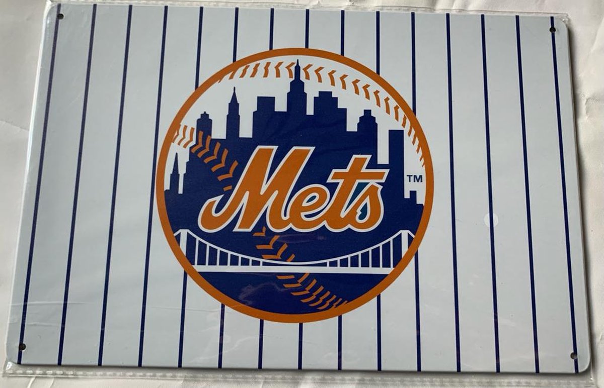 USArticlesEU - Metalen kentekenplaat -New York Mets - NY - New York Honkbal - 2 - Baseball - MLB - license plate - decor - muurplaat - americana