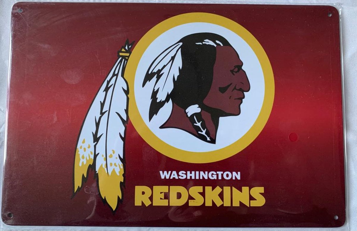 USArticlesEU - Metalen kentekenplaat -Washington Redskins - American Football - Gridiron - NFL - license plate - decor - muurplaat - americana