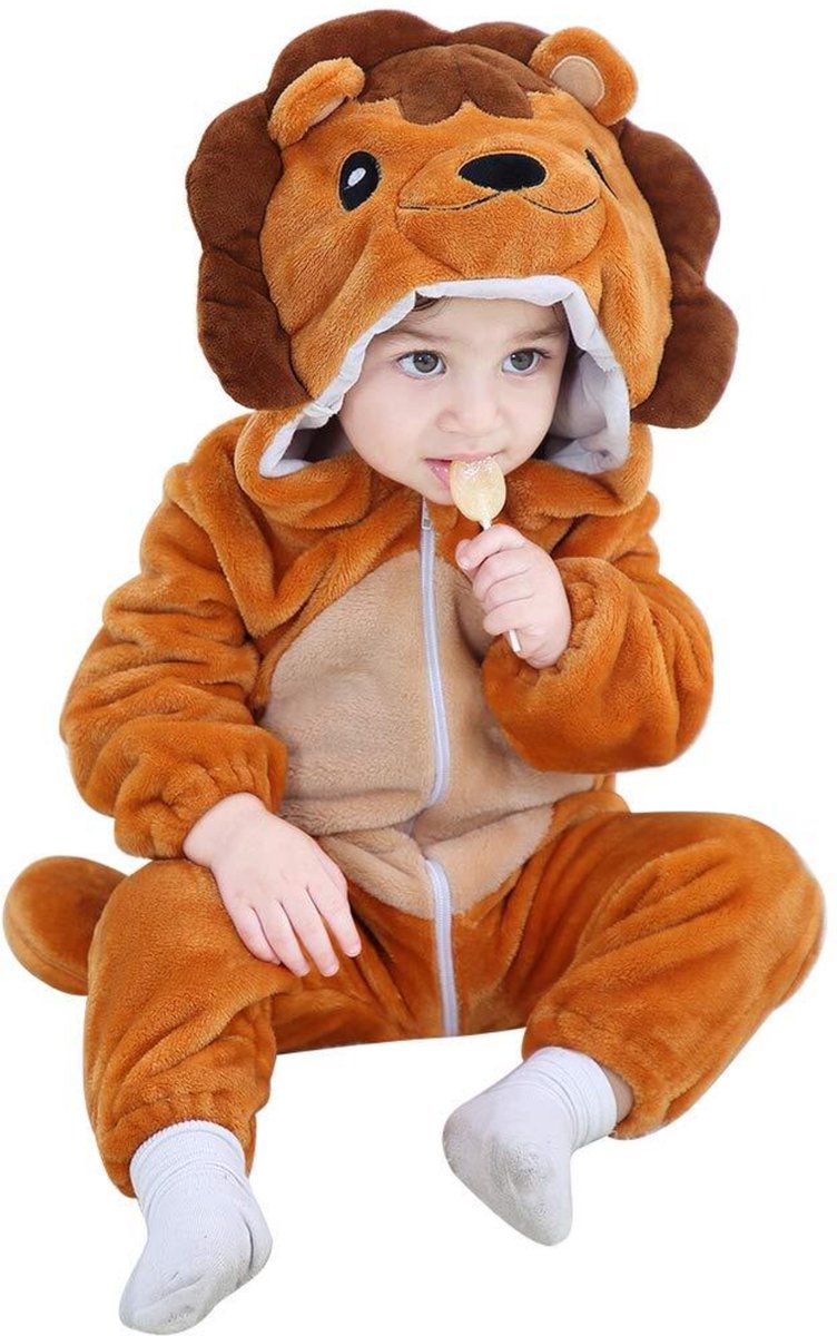 JAXY Baby Onesie - Carnavalskleding Kinderen - Verkleedkleren Jongen en Meisje - Verkleedkleding Kind - Romper - EU 74/80 (label 90) - Leeuw — afbeelding 9