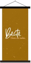 Porte-affiche avec affiche - Affiche scolaire - 'Chers oncle et tante' - Citations - Proverbes - 90x180 cm - Lattes noires
