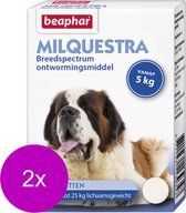 Beaphar Milquestra Hond Rund - Anti wormenmiddel - 2 x 4 tab 5 Tot 75 Kg