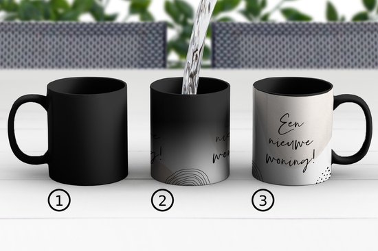 Tasse magique - Photo sur tasses chaleureuses - Tasse à café - Citations - Nieuwe maison - Déménagement - Tasse Magic - Tasse - 350 ML - Tasse à thé - Décoration Sinterklaas - Cadeaux pour enfants - Chaussures cadeaux Sinterklaas