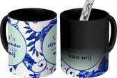 Magische Mok - Foto op Warmte Mokken - Koffiemok - Quotes - 'Opa's zijn bijzonder vooral die van mij' - Blauw - Spreuken - Magic Mok - Beker - 350 ML - Theemok - Mok met tekst