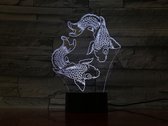 3D Led Lamp Met Gravering - RGB 7 Kleuren - Karpers