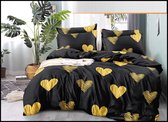 Dekbed overtrek BeoXL Design Dream Hearts  200 x 220 cm  ZWART