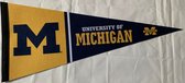 University of Michigan - Michigan University - Michigan Wolverines - NCAA - Vaantje - American Football - Sportvaantje - Wimpel - Vlag - Pennant - Universiteit - Ivy League amerika - 31 x 72 cm