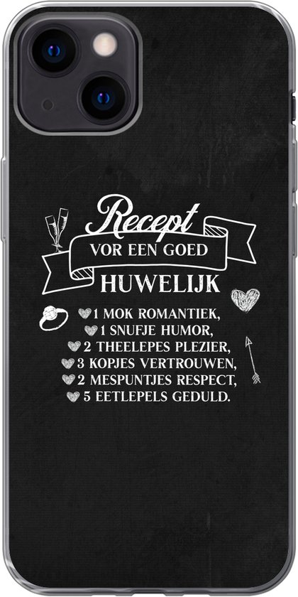 Telefoonhoesje Geschikt voor iPhone 13 hoesje - TAALFOUT! RECEPT VOR IPV RECEPT VOOR - Siliconen Telefoonhoesje