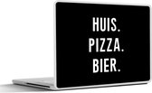 Laptop sticker - 13.3 inch - Huis - Bier - Quote