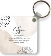Sleutelhanger - Uitdeelcadeautjes - Woordenboek - Coffee - Quote - Plastic