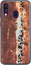 Coque Samsung Galaxy A40 - Plaque - Acier - Imprimé rouille - Coque de téléphone en Siliconen -