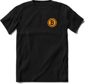 Bit-Coin - Crypto T-Shirt Kleding Cadeau | Dames / Heren / Unisex | Bitcoin / Ethereum shirt | Grappig Beleggen Verjaardag kado | Tshirt Met Print | - Zwart - S