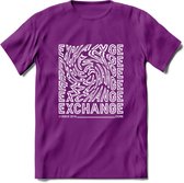 Exchange - Crypto T-Shirt Kleding Cadeau | Dames / Heren / Unisex | Bitcoin / Ethereum shirt | Grappig Verjaardag kado | Tshirt Met Print | - Paars - S