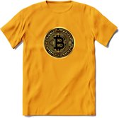 Bit-Coin - Crypto T-Shirt Kleding Cadeau | Dames / Heren / Unisex | Bitcoin / Ethereum shirt | Grappig Verjaardag kado | Tshirt Met Print  Prijs - Geel - 3XL