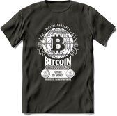 Bitcoin Future - Crypto T-Shirt Kleding Cadeau | Dames / Heren / Unisex | Bitcoin / Ethereum shirt | Grappig Verjaardag kado | Tshirt Met Print | - Donker Grijs - S