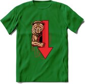 Bear Market - Crypto T-Shirt Kleding Cadeau | Dames / Heren / Unisex | Bitcoin / Ethereum shirt | Grappig Verjaardag kado | Tshirt Met Print | - Donker Groen - XXL