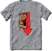 Bear Market - Crypto T-Shirt Kleding Cadeau | Dames / Heren / Unisex | Bitcoin / Ethereum shirt | Grappig Verjaardag kado | Tshirt Met Print | - Donker Grijs - Gemaleerd - S