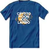 Crypto Moon - T-Shirt Kleding Cadeau | Dames / Heren / Unisex | Bitcoin / Ethereum shirt | Grappig Verjaardag kado | Tshirt Met Print  Prijs - Donker Blauw - S