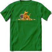 Bitcoin Bull - Crypto T-Shirt Kleding Cadeau | Dames / Heren / Unisex | Bitcoin / Ethereum shirt | Grappig Verjaardag kado | Tshirt Met Print  Prijs - Donker Groen - S