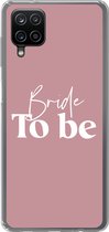 Geschikt voor Samsung Galaxy A12 hoesje - Trouwen - Quotes - 'Bride to be' - Spreuken - Siliconen Telefoonhoesje