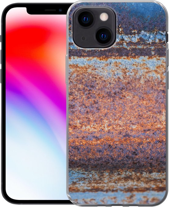Coque iPhone 13 mini - Rouille - Fer - Plaques - Siliconen