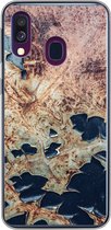 Coque Samsung Galaxy A40 - Rouille - Peinture - Plaques - Coque de téléphone en Siliconen