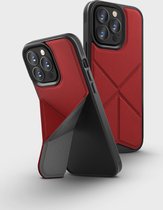 Uniq - iPhone 13 Pro, hoesje transforma, stand up coral, rood