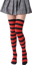 Hoge Sokken Vrouwen - Kousen - Overknee Sokken - Gestreepte kniekousen - Gestreepte Vrouwen Sokken - Thigh Highs Socks - Knee Socks -65cm-Roze en Zwart