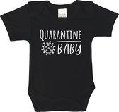 Romper - Quarantine Baby - maat 62 - korte mouwen - baby - baby kleding jongens - baby kleding meisje - rompertjes baby - rompertjes baby met tekst - kraamcadeau meisje - kraamcade