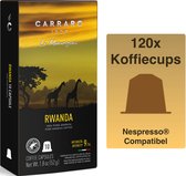 Caffe Carraro 1927 - Rwanda Single Origin Koffie capsules - 120x Koffiecups (Nespresso® Compatibel) - Espresso en Lungo - Intensiteit 9/14