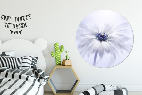WallCircle - Cercle mural ⌀ 150 - Bloem - Abstrait - Wit - Tableaux ronds salon - Assiette murale ronde - Décoration murale cercle - Décoration chambre intérieur - Décoration murale cercle mural - Accessoires de maison