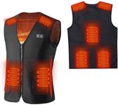 DHeat Verwarmde Bodywarmer - Verwarmde Jas - Verwarmde Kleding - Verwarmd Vest - Body Warmer - Thermo Kleding Heren- USB Oplaadbaar - Zwart