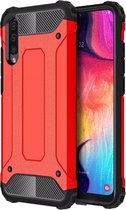 LuxeBass Hoesje geschikt voor Armor Hybrid Samsung Galaxy A30S / A50 / A50S Hoesje - Rood