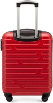 Stevige kleine koffer kofferwagen handbagage van WITTCHEN ABS 54 x 39 x 23 cm 2,8 kg 38 L grijze koffer voor handbagageplank Rood