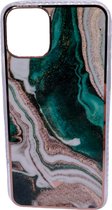 iPhone 11 marmer design hoesje - 4 verschillende kleuren - Wit/Goud - Paars - Groen - Blauw - Design - Patroon - Telehoesje - Goedkoop - Stevig - Leuk - Marble phone case - Phone case