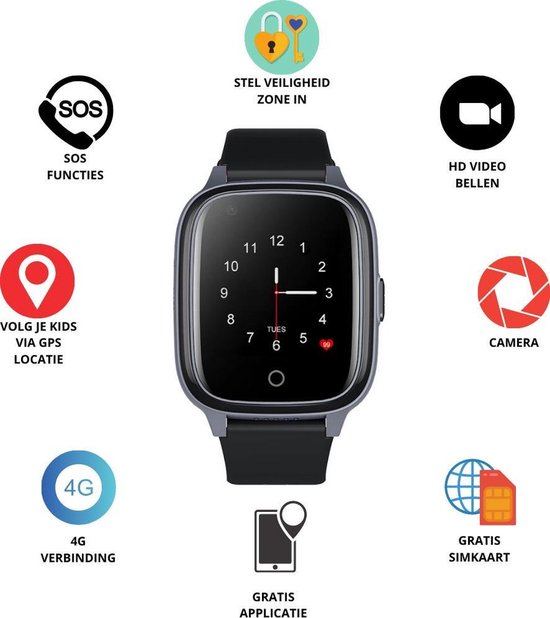 criticus elke keer bron GPS Horloge 4 YOU - GPS Horloge kind - GPS Tracker - Smartwatch voor  kinderen -... | bol.com