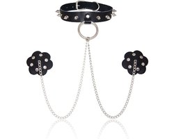 Nooitmeersaai - Halsband met tepelklemmen