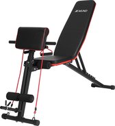 XMUND XD-WD3 Halterbank - Fitnessbanken - verstelbaar en Opklapbaar - 8-traps hoekverstelling- voor thuis en gym -zwart