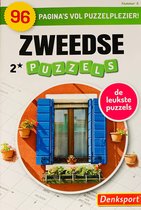 Denksport 96 pagina's Puzzelboek 2 sterren | Denksport puzzelboekjes | Zweedse puzzels denksport puzzelboeken volwassenen | zweeds puzzelboek | zweedse puzzels nederlands | 96 puzz