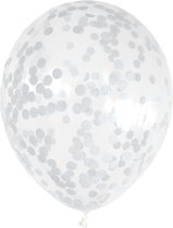 Witte Confetti Ballonnen (10 stuks / 46 CM)- PartyPro.nl