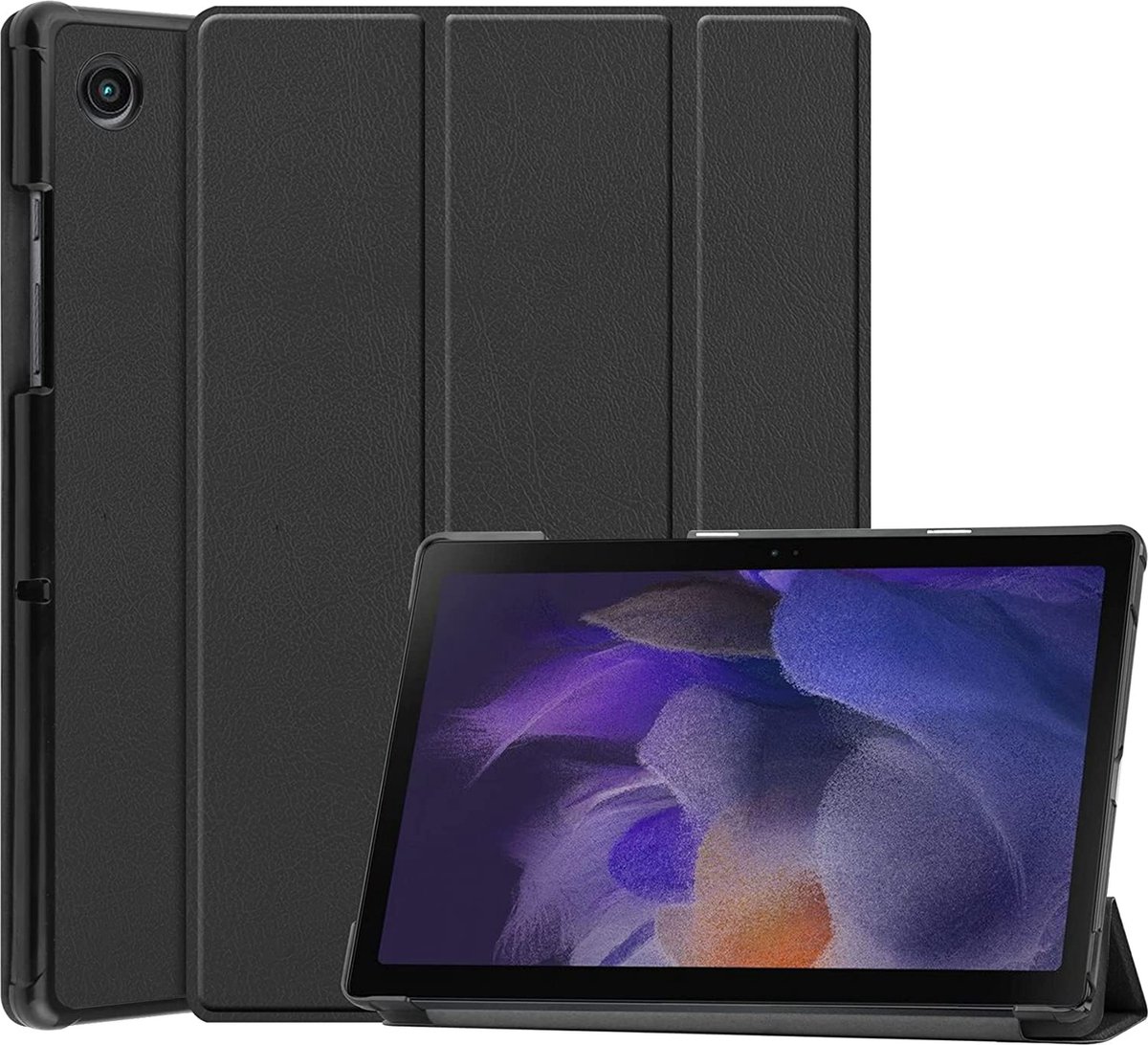 Hoes Geschikt voor Samsung Galaxy Tab A8 (2021/2022) 10.5 inch - Tri-Fold bookcase - Zwart
