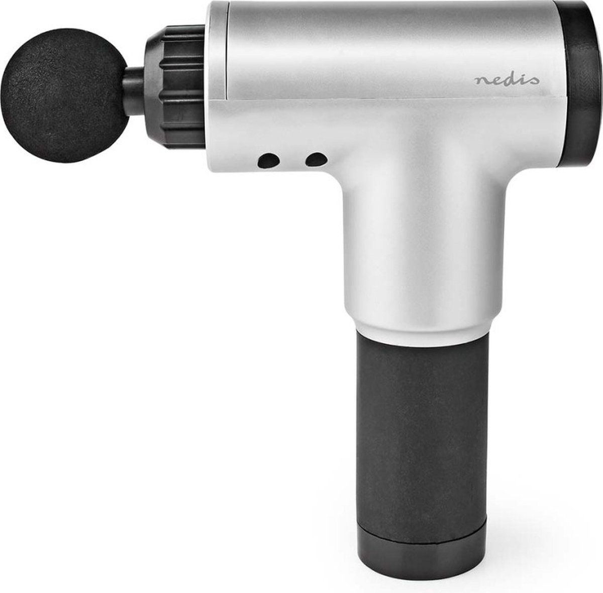 Afbeelding 3 van Nedis Sportmassagepistool - Batterij Gevoed - Ingebouwde Lithium-Ion - Oplaadbaar - 6 Massage Modes - 4 Verwisselbare Hulpstukken - Grijs / Zwart