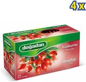 Dogadan - 4x 20 stuks - Rozenbottel fruitthee - rosehip fruit tea