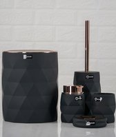 5-delige Luxe Badkamerset, Zwart