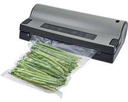 Solis Vac Prestige 575 Vacumeermachine - Vacuummachine met Marineerfunctie en Slangaansluiting - Vacuum Sealer Inclusief Vacuumzakken en Folie - Grijs