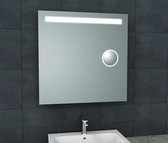 Klea TT Spiegel Met Geintegreerde LED Verlichting En Scheerspiegel 80x80cm