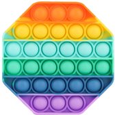 Pop it set - Fidget toy - pop bubble - 8 hoekig - tiktok - regenboog